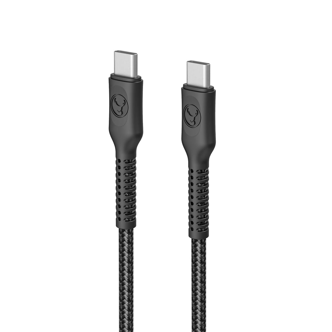 Bonelk Long-Life Easy Grip USB-C to USB-C Cable, 100W (2m) - Black