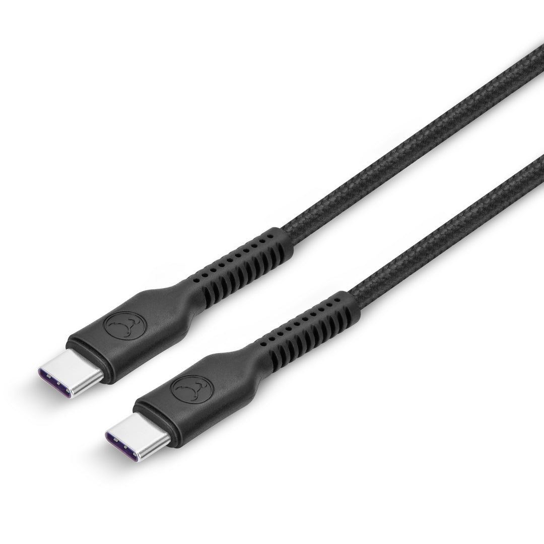 Bonelk Long-Life Easy Grip USB-C to USB-C Cable, 100W (2m) - Black