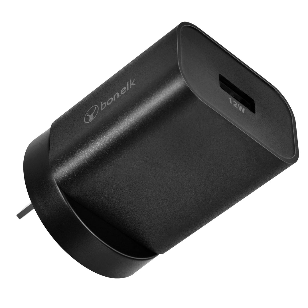 Bonelk 12W Wall Charger, 1 x USB-A - Black