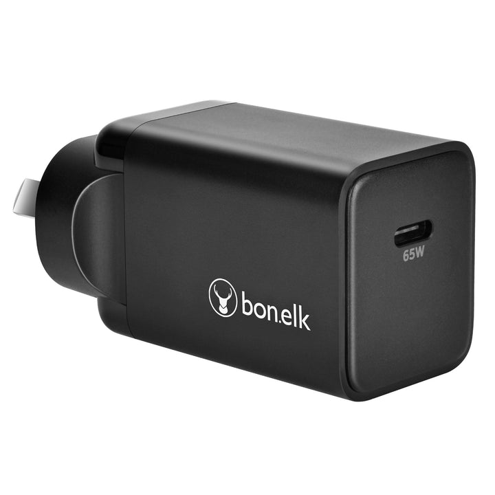 Bonelk 65W PD GaN Wall Charger, 1 x USB-C - Black