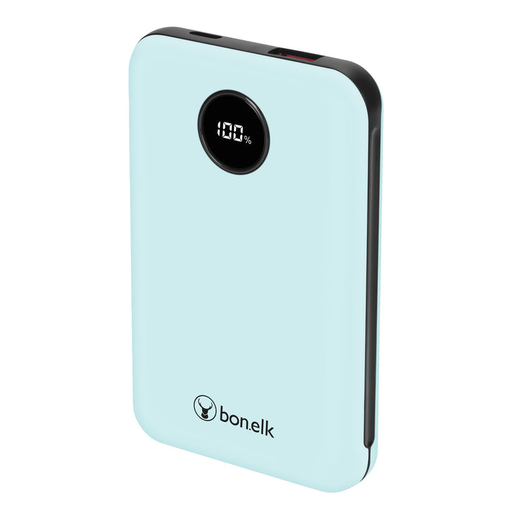 Bonelk 10k mAh Power Bank Mini, 1 x USB-C PD20W, 1 x USB-A QC22.5W - Blue