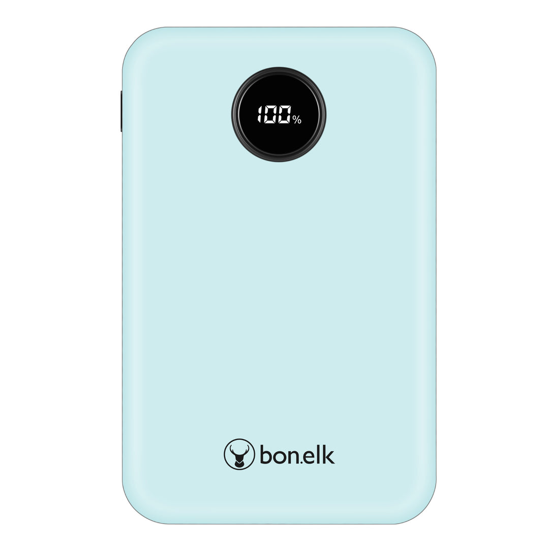 Bonelk 10k mAh Power Bank Mini, 1 x USB-C PD20W, 1 x USB-A QC22.5W - Blue