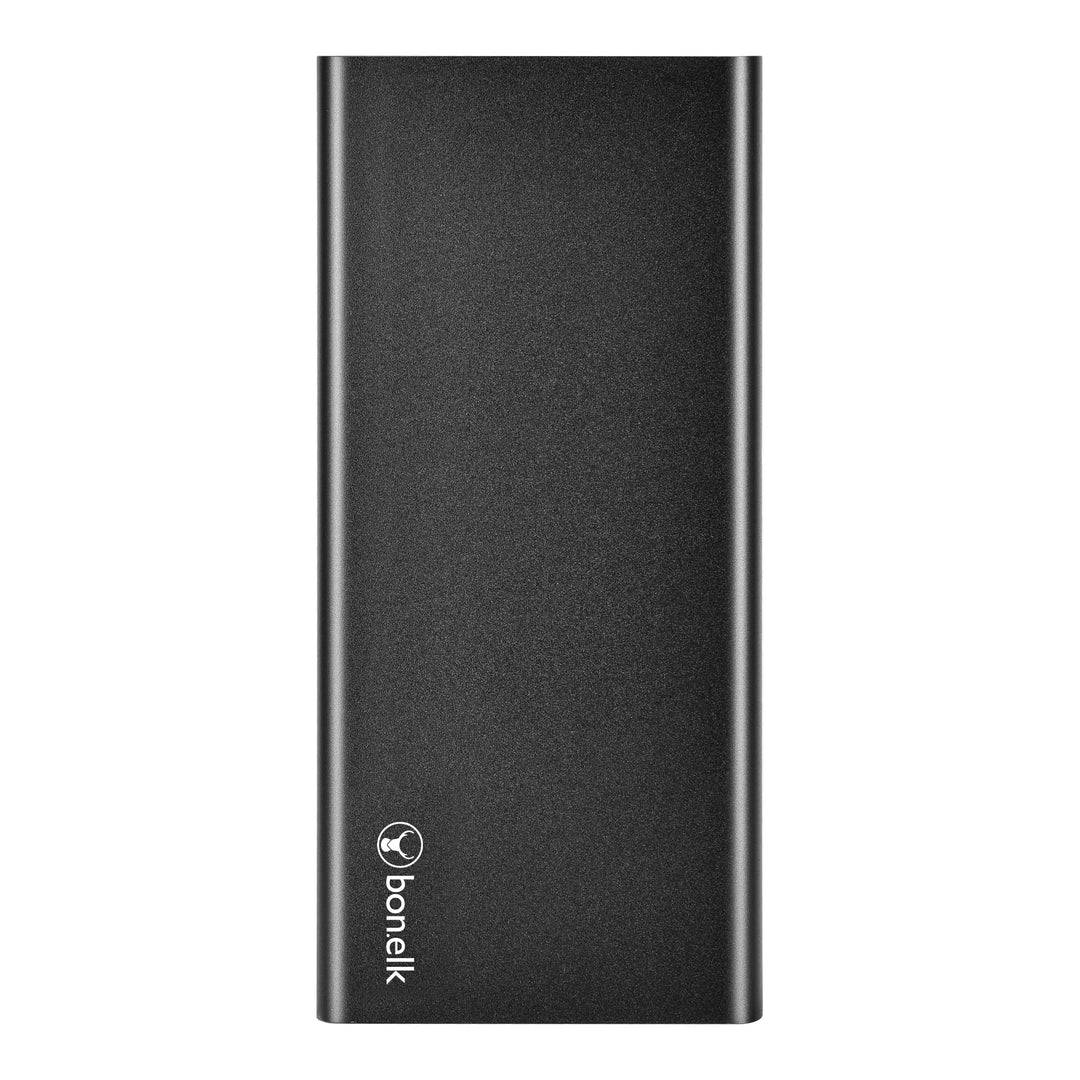 Bonelk 10k mAh Power Bank Slim Eco Series, 1 x USB-C PD20W, 2 x USB-A QC18W - Black