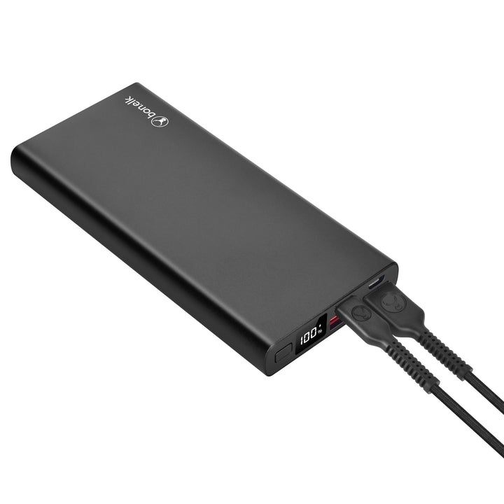 Bonelk 10k mAh Power Bank Slim Eco Series, 1 x USB-C PD20W, 2 x USB-A QC18W - Black