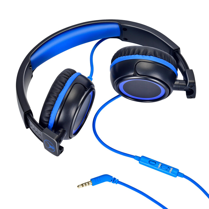 Bonelk Comfort Kids Wired Headphones - Black/Blue