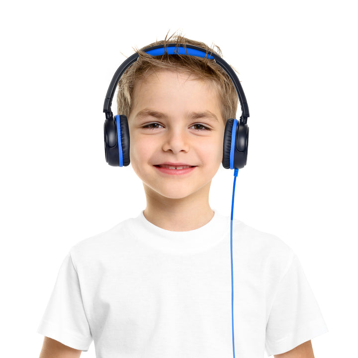 Bonelk Comfort Kids Wired Headphones - Black/Blue