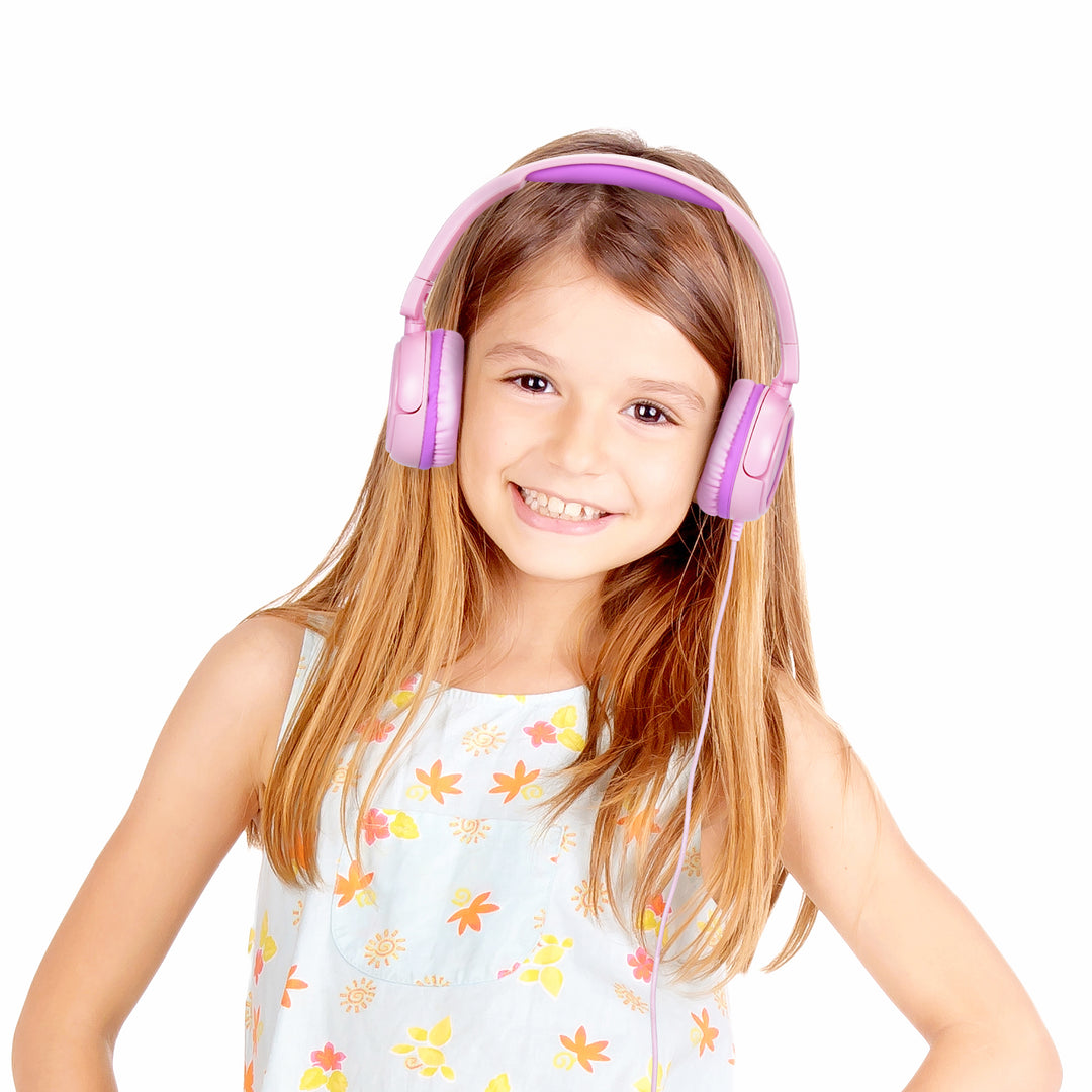 Bonelk Comfort Kids Wired Headphones - Pink/Purple