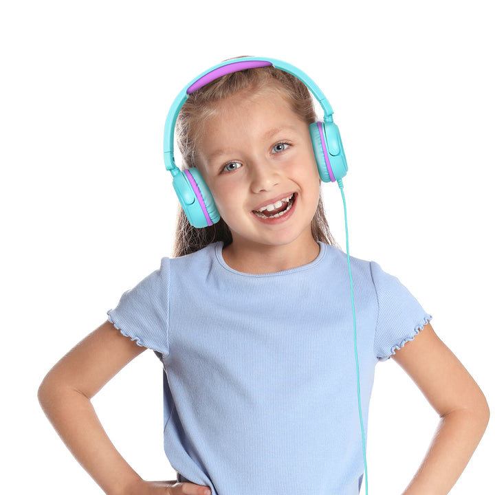 Bonelk Comfort Junior Kids Headphones - Teal/Purple