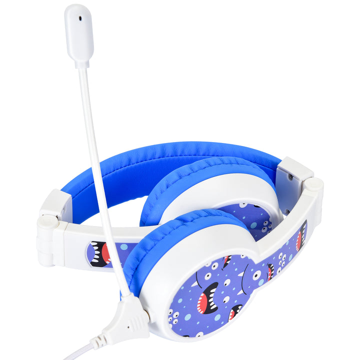 Bonelk My-Style (Boom Mic) Junior Kids Headphones - White/Blue