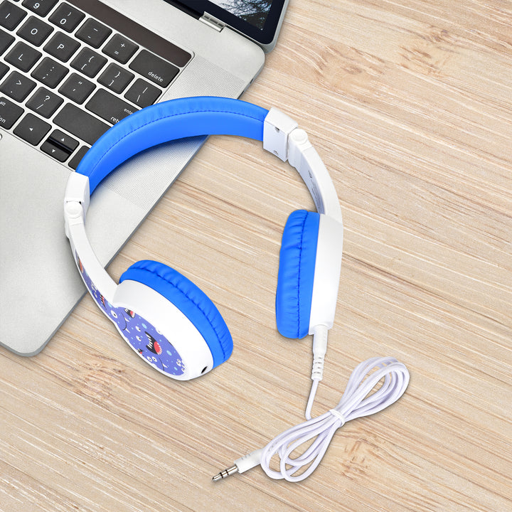 Bonelk My-Style (Boom Mic) Junior Kids Headphones - White/Blue