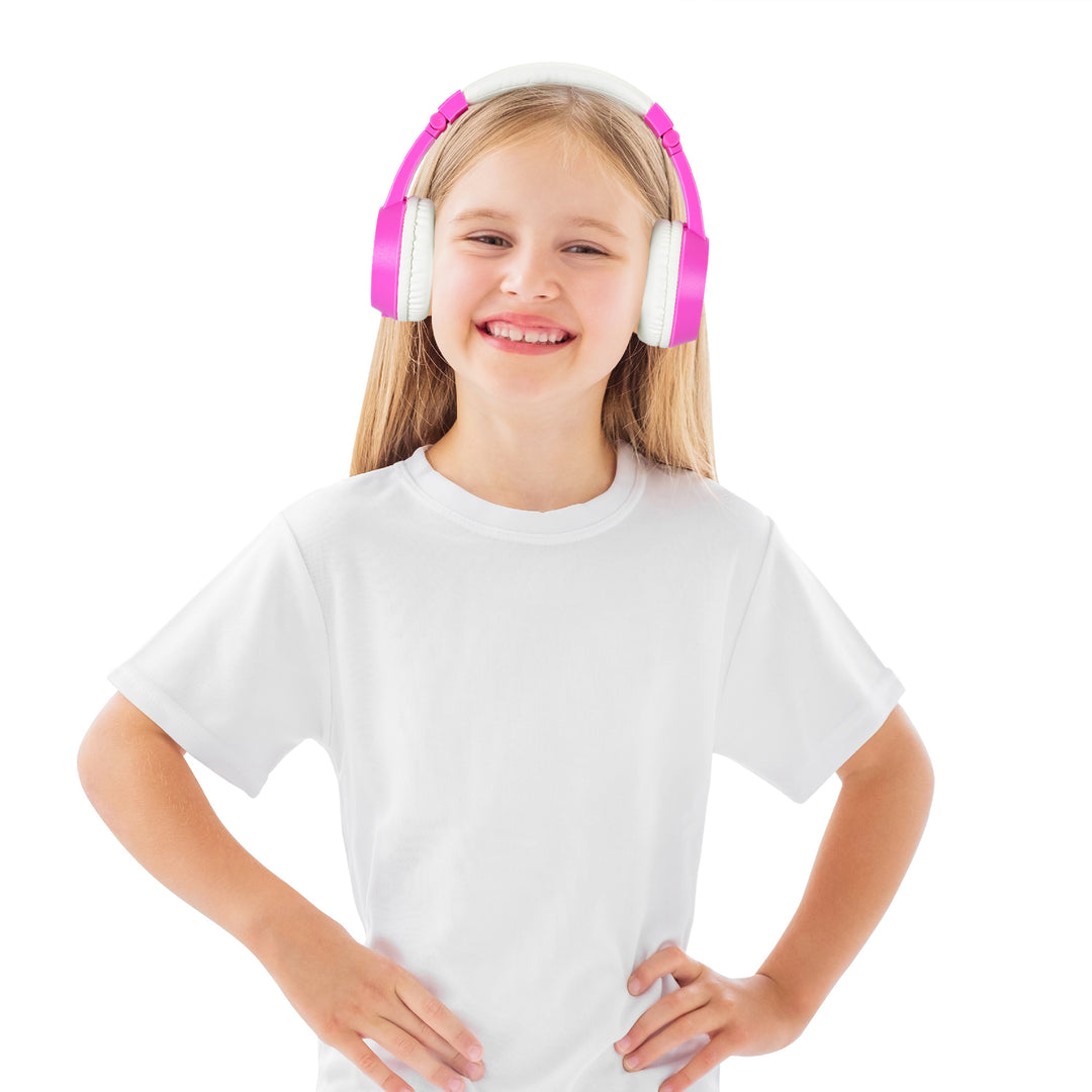 Bonelk My-Style Bluetooth Junior Kids Headphones - Pink/White