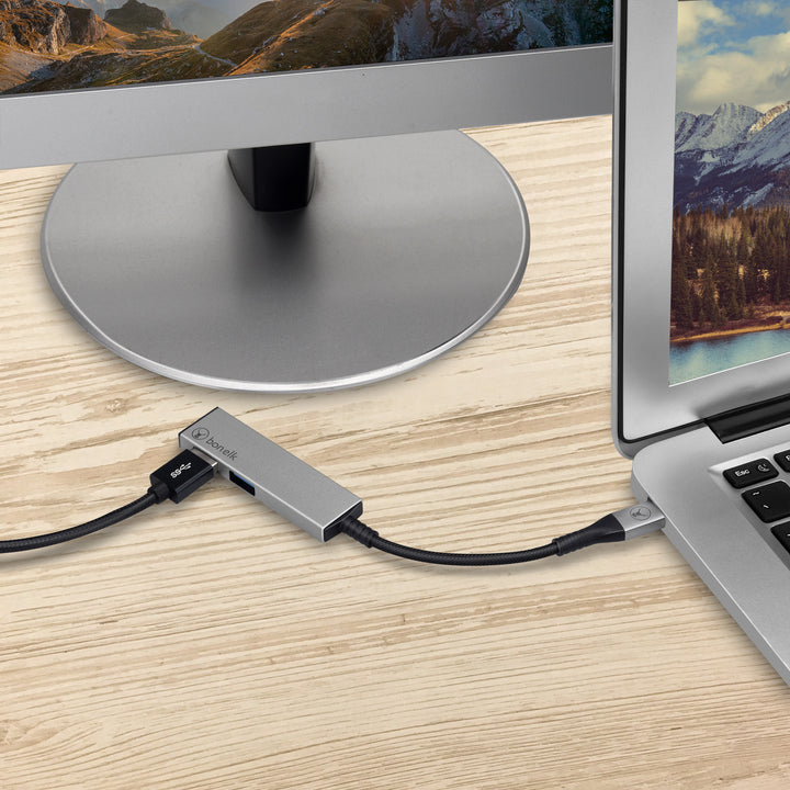 Bonelk Long-Life USB-C to 2 Port USB 3.0 Slim Hub -  Space Grey