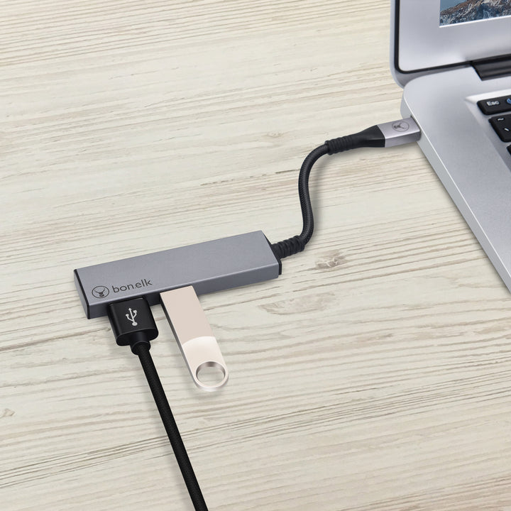 Bonelk Long-Life USB-C to 2 Port USB 3.0 Slim Hub -  Space Grey