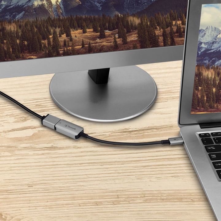 Bonelk Long-Life USB-C to 4K HDMI Adapter (15cm) - Space Grey