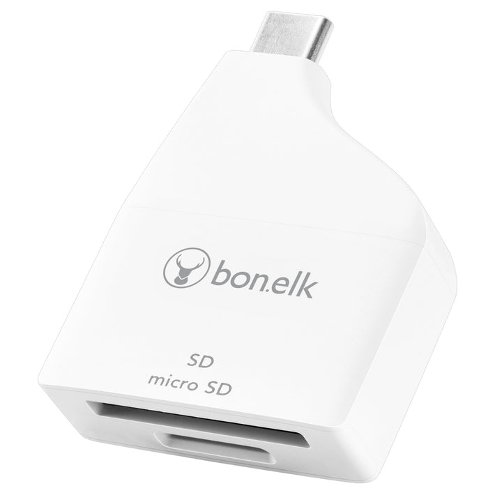 Bonelk USB-C to MicroSD/SD Adapter - White