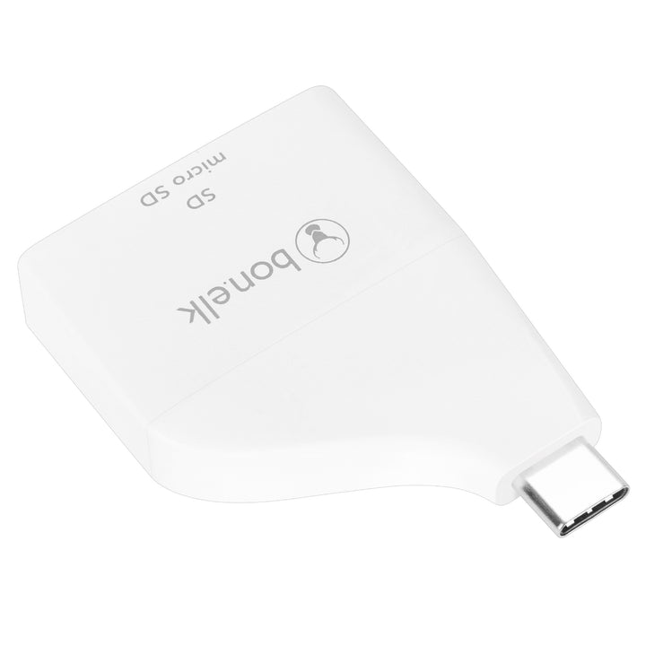 Bonelk USB-C to MicroSD/SD Adapter - White