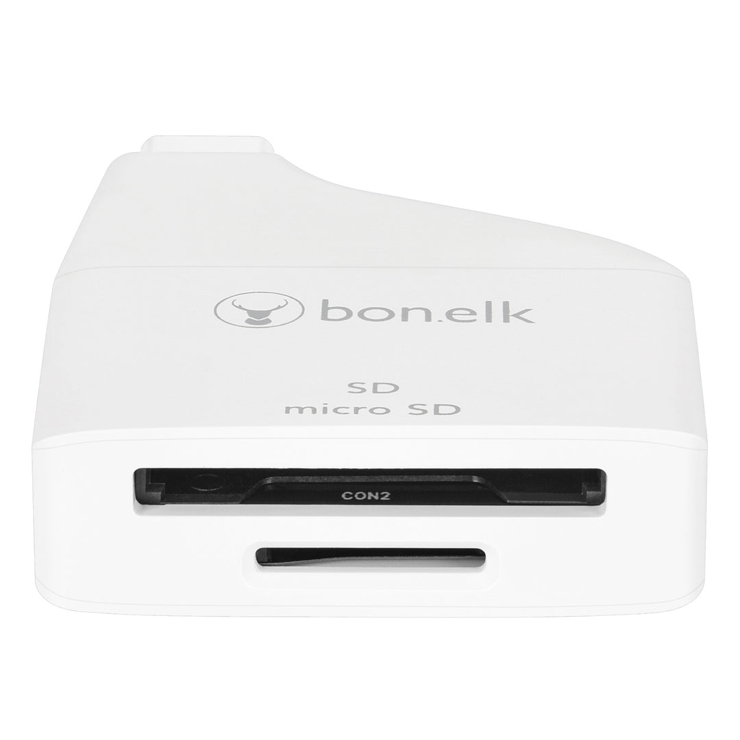 Bonelk USB-C to MicroSD/SD Adapter - White